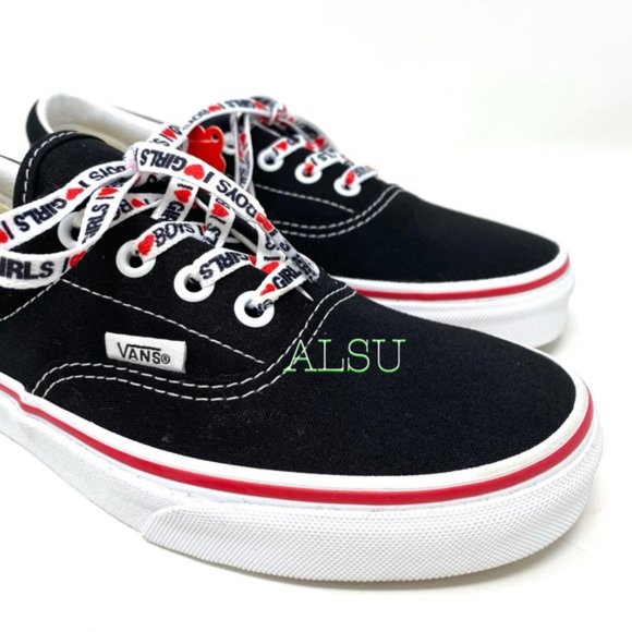 💖MEGA SALE💖VANS ERA I heart ❤️ Black Canvas Men's Size 9.5 13 VN0A4U39WKU - Picture 7 of 12